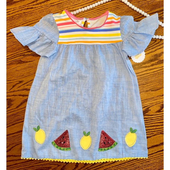 NWT Mud Pie Toddler Girls Size 2T//3T Pink seersucker w//trim*Cover Up